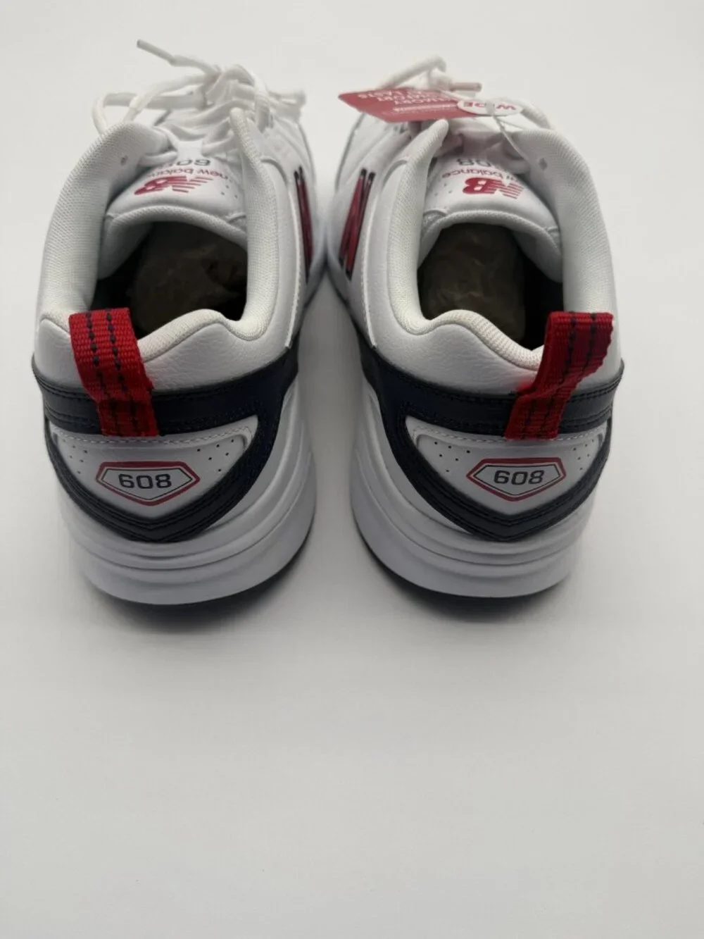 New New Balance 608 4E Wide Walking Shoes Men's Size 12 White Navy MX608HR5